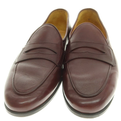 【中古】ボードインアンドランジ Baudoin &amp; Lange コインローファー ベルジャンシューズ バーガンディ【 42 】【 状態ランクB 】【 メンズ 】