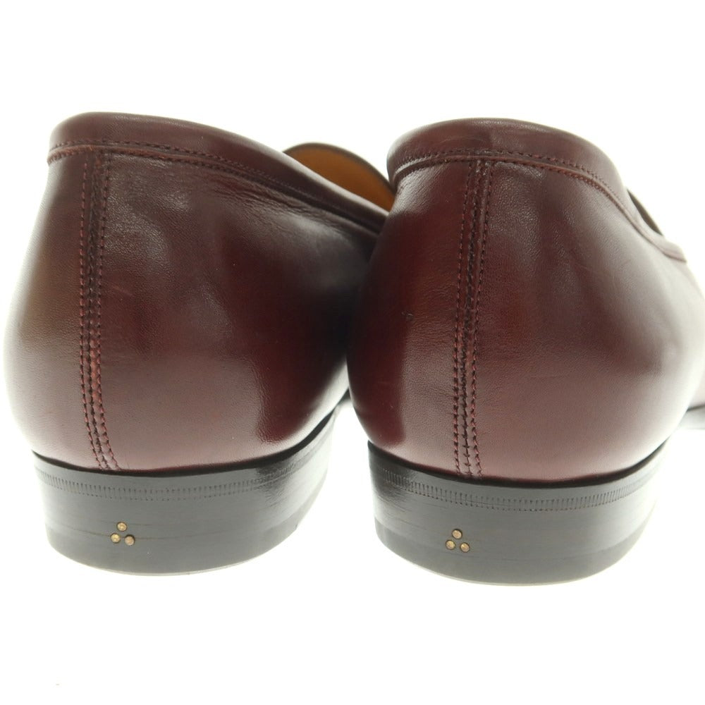 【中古】ボードインアンドランジ Baudoin &amp; Lange コインローファー ベルジャンシューズ バーガンディ【 42 】【 状態ランクB 】【 メンズ 】