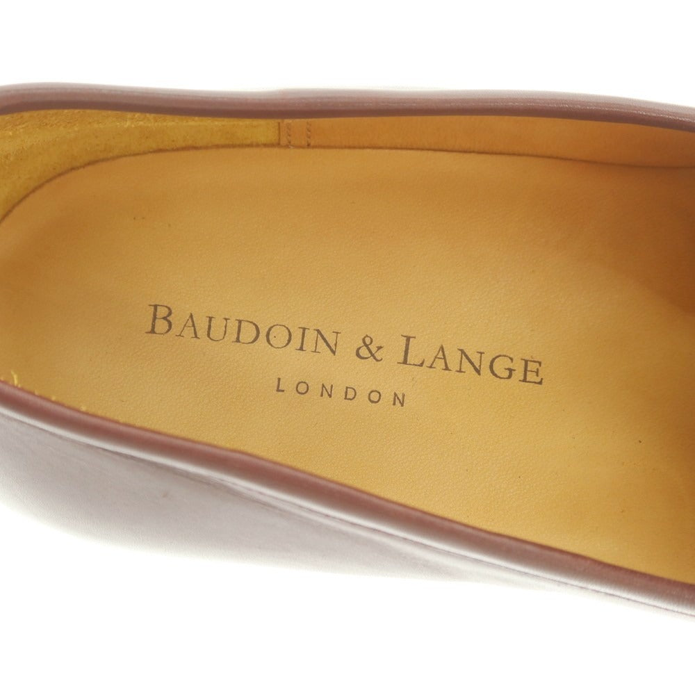 【中古】ボードインアンドランジ Baudoin &amp; Lange コインローファー ベルジャンシューズ バーガンディ【 42 】【 状態ランクB 】【 メンズ 】