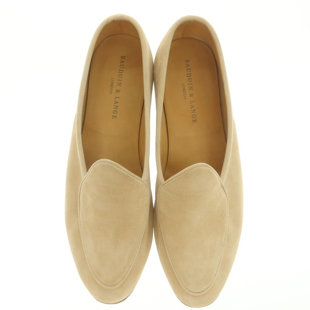 【中古】ボードインアンドランジ Baudoin & Lange スエード ベルジャンシューズ ライトベージュ【 41 】【 状態ランクB 】【 メンズ 】