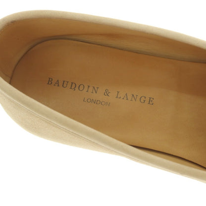 【中古】ボードインアンドランジ Baudoin &amp; Lange スエード ベルジャンシューズ ライトベージュ【 41 】【 状態ランクB 】【 メンズ 】