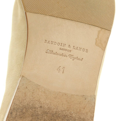 【中古】ボードインアンドランジ Baudoin &amp; Lange スエード ベルジャンシューズ ライトベージュ【 41 】【 状態ランクB 】【 メンズ 】