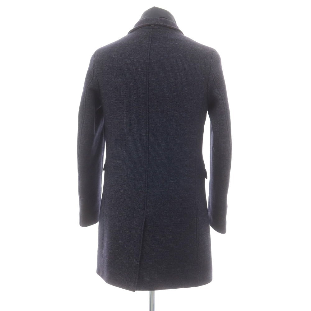 【中古】【未使用】ヘルノ Herno ウールナイロン 2WAY チェスターフィールドコート ネイビー【 44 】【 状態ランクS 】【 メンズ 】