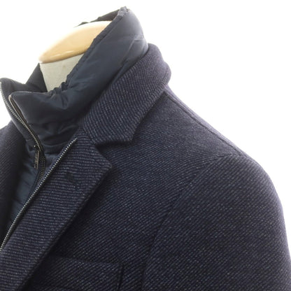 【中古】【未使用】ヘルノ Herno ウールナイロン 2WAY チェスターフィールドコート ネイビー【 44 】【 状態ランクS 】【 メンズ 】