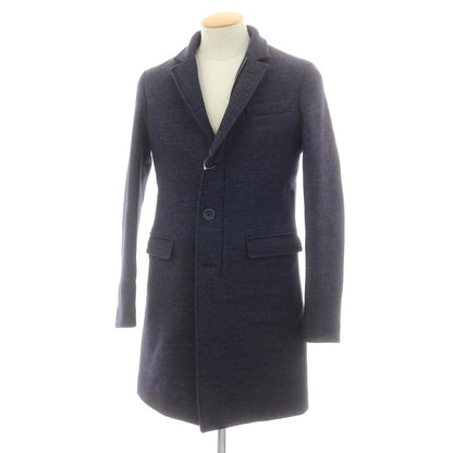 【中古】【未使用】ヘルノ Herno ウールナイロン 2WAY チェスターフィールドコート ネイビー【 44 】【 状態ランクS 】【 メンズ 】