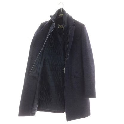 【中古】【未使用】ヘルノ Herno ウールナイロン 2WAY チェスターフィールドコート ネイビー【 44 】【 状態ランクS 】【 メンズ 】