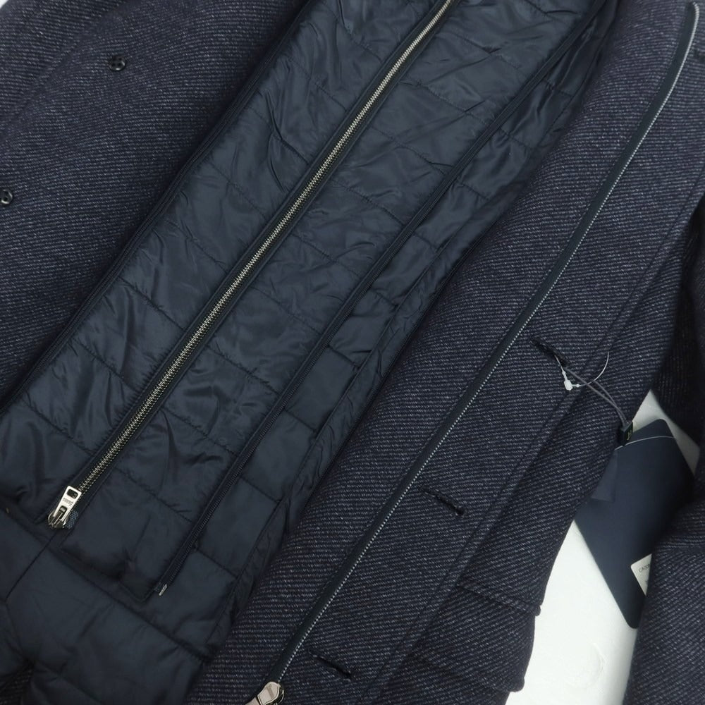 【中古】【未使用】ヘルノ Herno ウールナイロン 2WAY チェスターフィールドコート ネイビー【 44 】【 状態ランクS 】【 メンズ 】