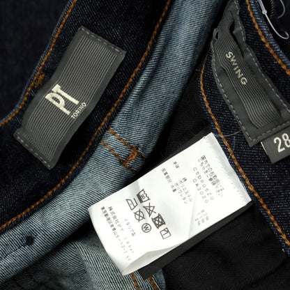【中古】【未使用】ピーティートリノ デニム PT TORINO DENIM SWING ストレッチ コットンポリエステル ジーンズ デニムパンツ ネイビー【 28 】【 状態ランクS 】【 メンズ 】