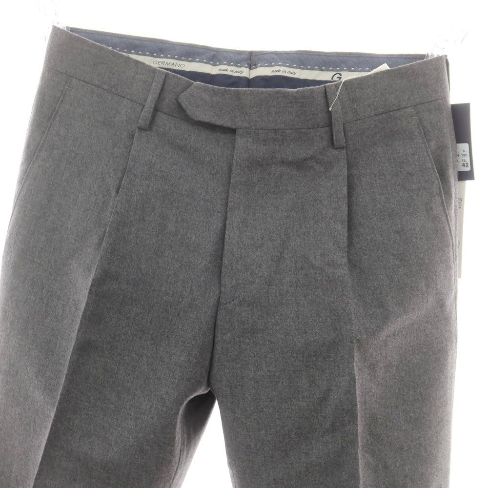 【中古】【未使用】ジェルマーノ GERMANO BEAMS F別注 ストレッチ ウール ドレススラックスパンツ グレー【 42 】【 状態ランクS 】【 メンズ 】