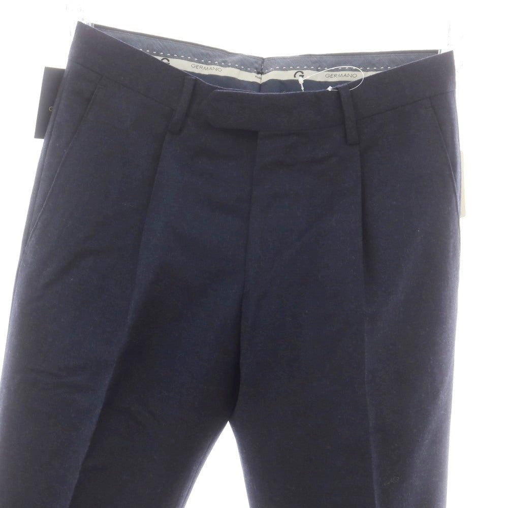 【中古】【未使用】ジェルマーノ GERMANO BEAMS F別注 ストレッチ ウール ドレススラックスパンツ ネイビー【 42 】【 状態ランクS 】【 メンズ 】