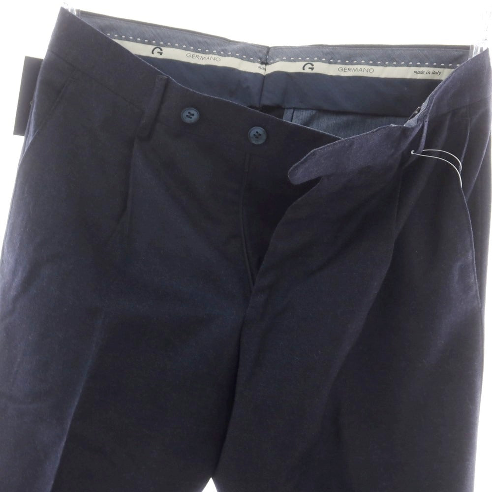 【中古】【未使用】ジェルマーノ GERMANO BEAMS F別注 ストレッチ ウール ドレススラックスパンツ ネイビー【サイズ42】【 状態ランクS 】【 メンズ 】 [DPD]