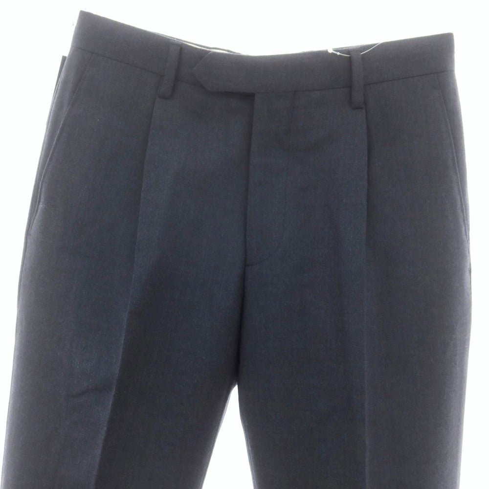 【中古】【未使用】ジェルマーノ GERMANO BEAMS F別注 ストレッチ ウールポリエステル ドレススラックスパンツ グレイッシュネイビー【 42 】【 状態ランクS 】【 メンズ 】