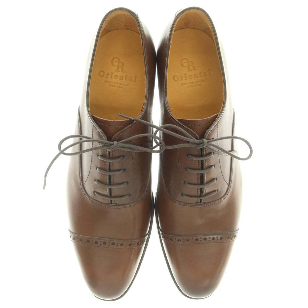【中古】【未使用】オリエンタル Oriental ストレートチップ ドレスシューズ ブラウン【 6 】【 状態ランクS 】【 メンズ 】