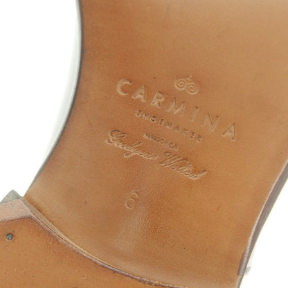 【中古】【未使用】カルミナ CARMINA ストレートチップ ドレスシューズ ダークブラウン【 6 】【 状態ランクS 】【 メンズ 】