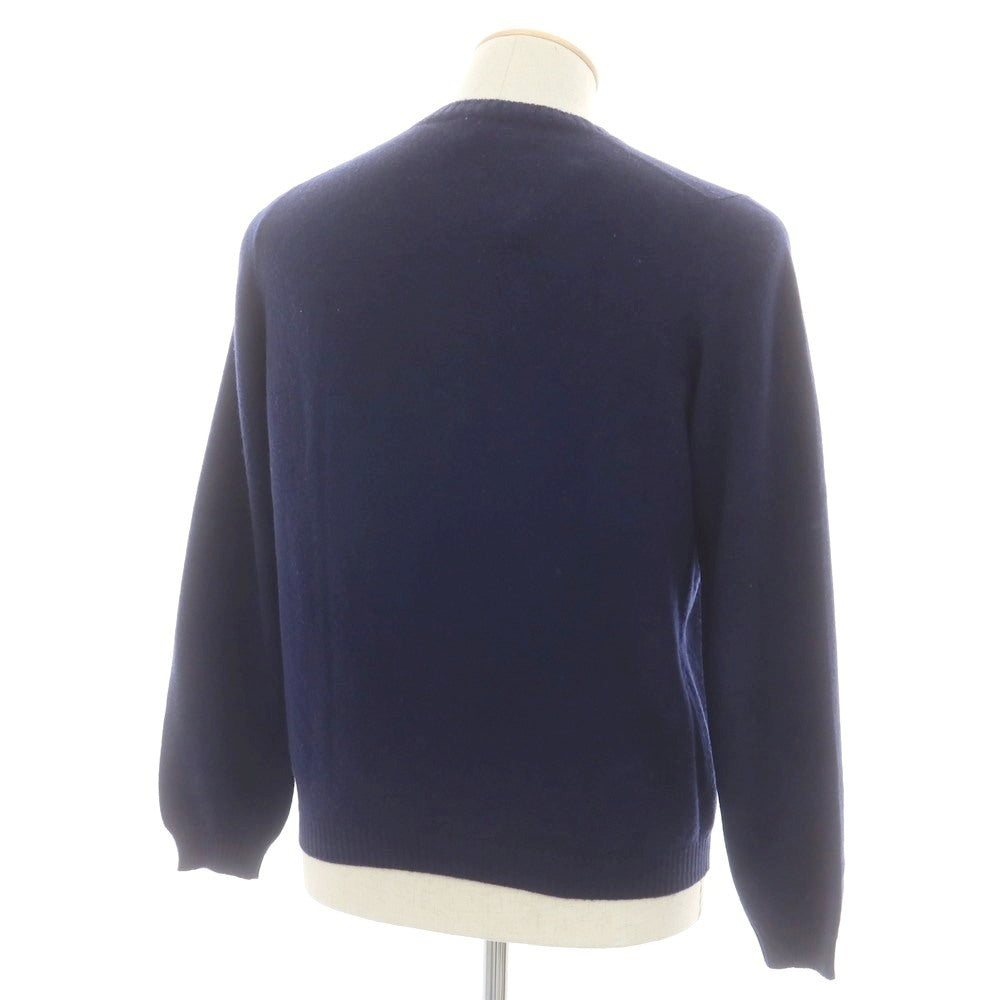 【中古】セッテフィーリ カシミア Settefili Cashmere カシミヤ Vネック プルオーバーニット ネイビー【 44 】【 状態ランクC 】【 メンズ 】