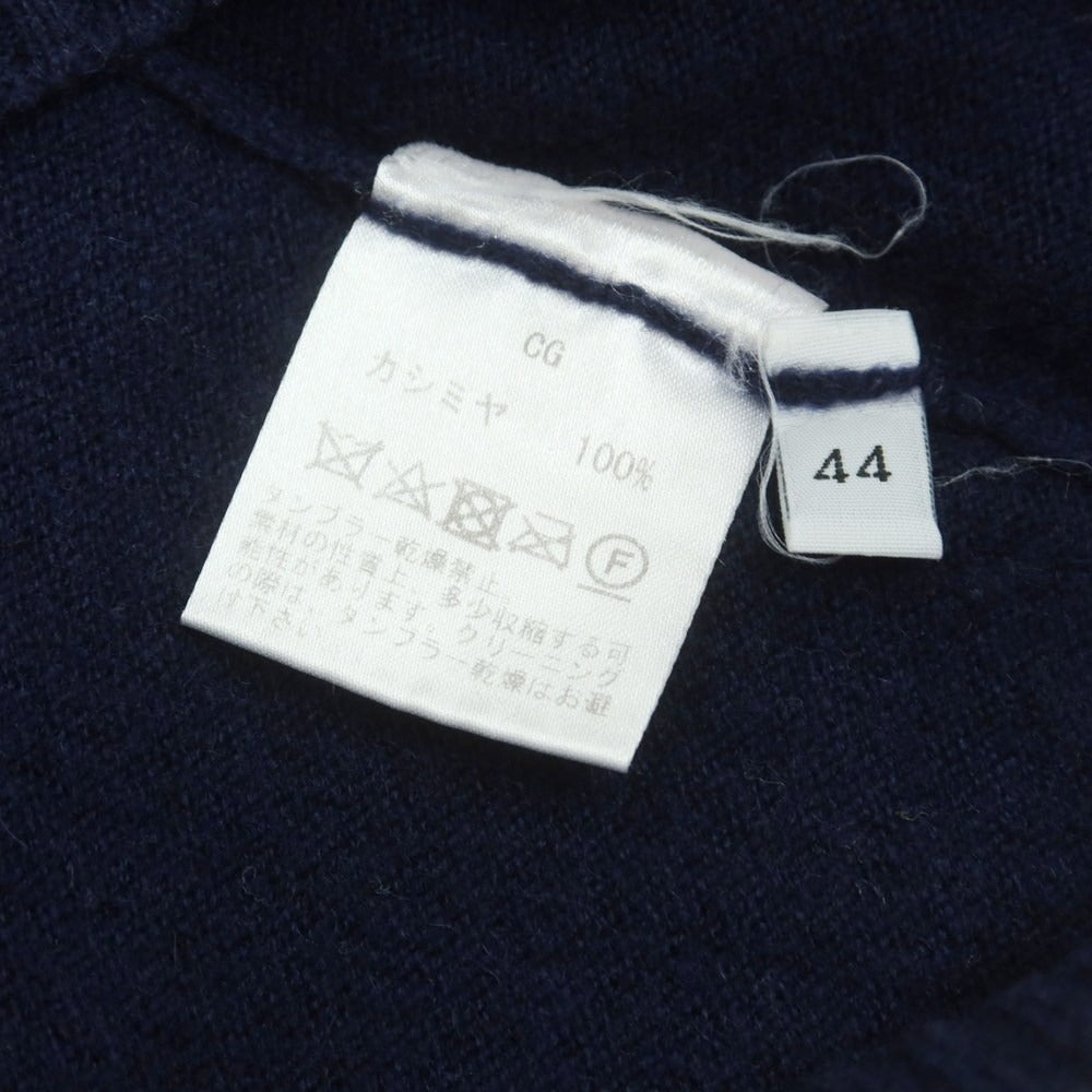 【中古】セッテフィーリ カシミア Settefili Cashmere カシミヤ Vネック プルオーバーニット ネイビー【サイズ44】【 状態ランクC 】【 メンズ 】 [DPD]