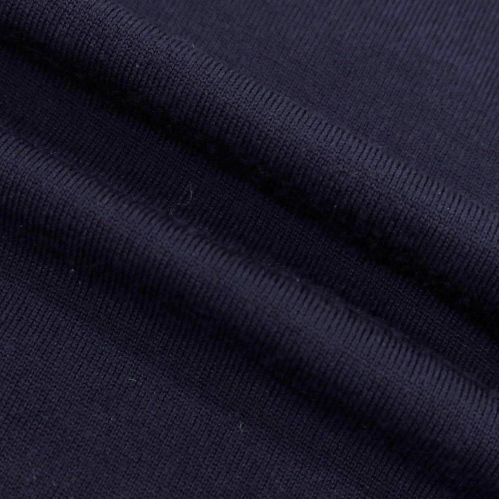 【中古】フェデーリ FEDELI ハイゲージ SUPER140’S ウール クルーネック プルオーバーニット ネイビー【 44 】【 状態ランクB 】【 メンズ 】