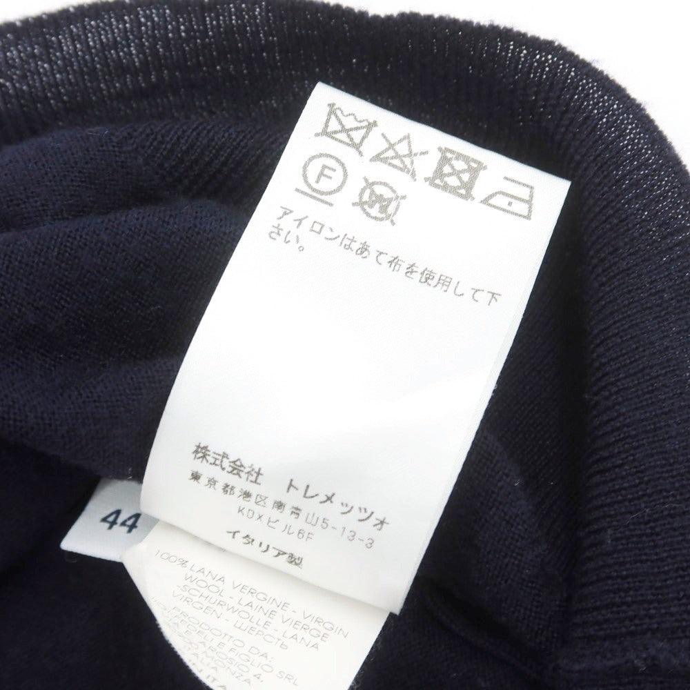 【中古】フェデーリ FEDELI ハイゲージ SUPER140’S ウール クルーネック プルオーバーニット ネイビー【 44 】【 状態ランクB 】【 メンズ 】