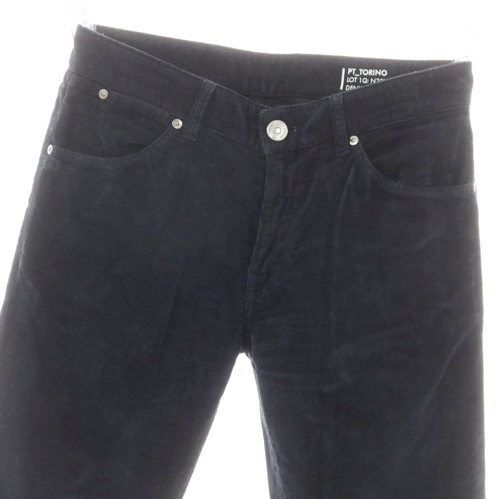 【中古】ピーティートリノ デニム PT TORINO DENIM SWING ストレッチ コットン コーデュロイパンツ ブラック【サイズ29】【 状態ランクB 】【 メンズ 】 [DPD]