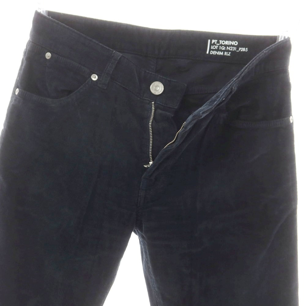 【中古】ピーティートリノ デニム PT TORINO DENIM SWING ストレッチ コットン コーデュロイパンツ ブラック【 29 】【 状態ランクB 】【 メンズ 】