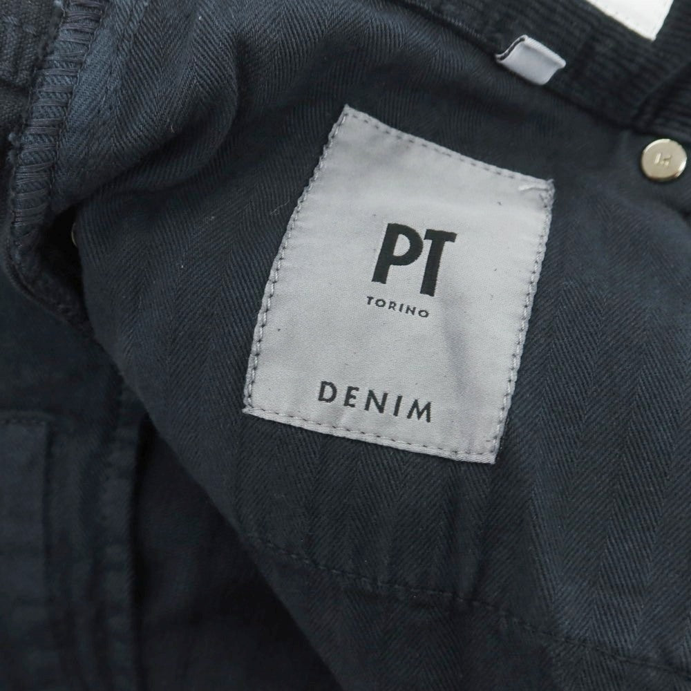 【中古】ピーティートリノ デニム PT TORINO DENIM SWING ストレッチ コットン コーデュロイパンツ ブラック【サイズ29】【 状態ランクB 】【 メンズ 】 [DPD]