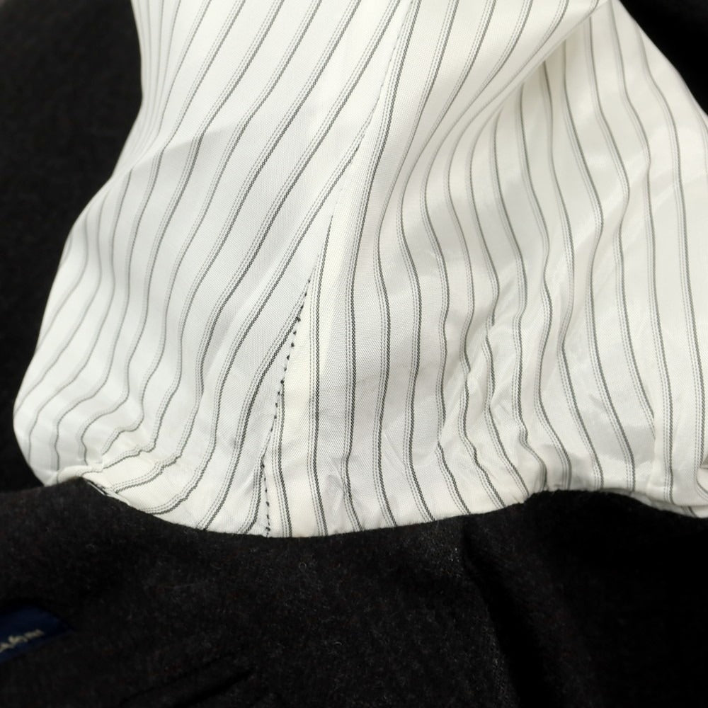 【中古】ラルディーニ LARDINI ウールナイロン テーラードジャケット ダークブラウンxブラック【 50 】【 状態ランクC 】【 メンズ 】