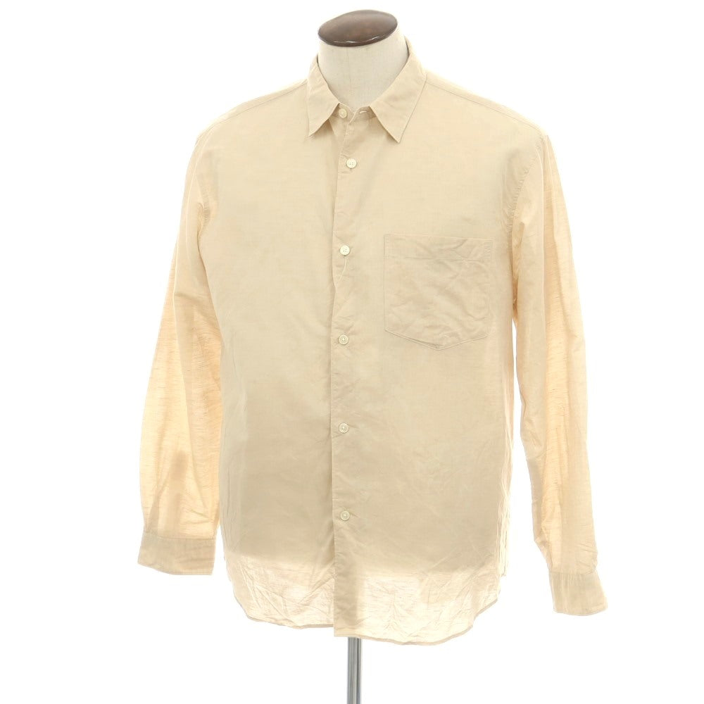 【中古】アーバンリサーチ URBAN RESEARCH コットンリネン レギュラーカラー カジュアルシャツ ベージュ【 L 】【 状態ランクB 】【 メンズ 】