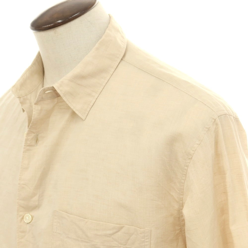 【中古】アーバンリサーチ URBAN RESEARCH コットンリネン レギュラーカラー カジュアルシャツ カジュアルシャツ ベージュ【サイズL】【 状態ランクB 】【 メンズ 】 [EPD]