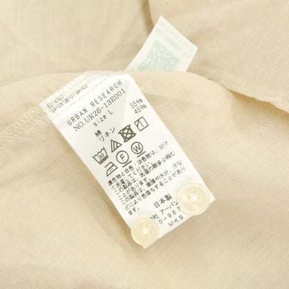 【中古】アーバンリサーチ URBAN RESEARCH コットンリネン レギュラーカラー カジュアルシャツ ベージュ【 L 】【 状態ランクB 】【 メンズ 】
