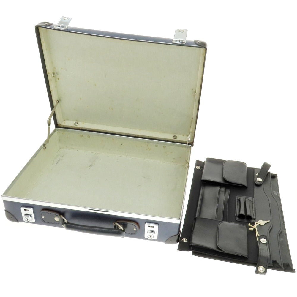 【中古】グローブトロッター GLOBE TROTTER アタッシュケース ネイビー【 状態ランクD 】【 メンズ 】