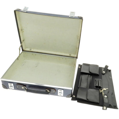 【中古】グローブトロッター GLOBE TROTTER アタッシュケース ネイビー【 状態ランクD 】【 メンズ 】