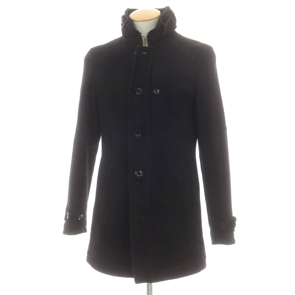 【中古】ジースターロウ G-STAR RAW ウールポリエステル スタンドカラーコート ブラック【サイズXS】【 状態ランクC 】【 メンズ 】 [DPD]