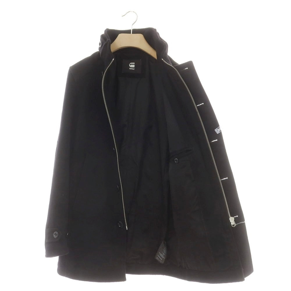 【中古】ジースターロウ G-STAR RAW ウールポリエステル スタンドカラーコート ブラック【サイズXS】【 状態ランクC 】【 メンズ 】 [DPD]