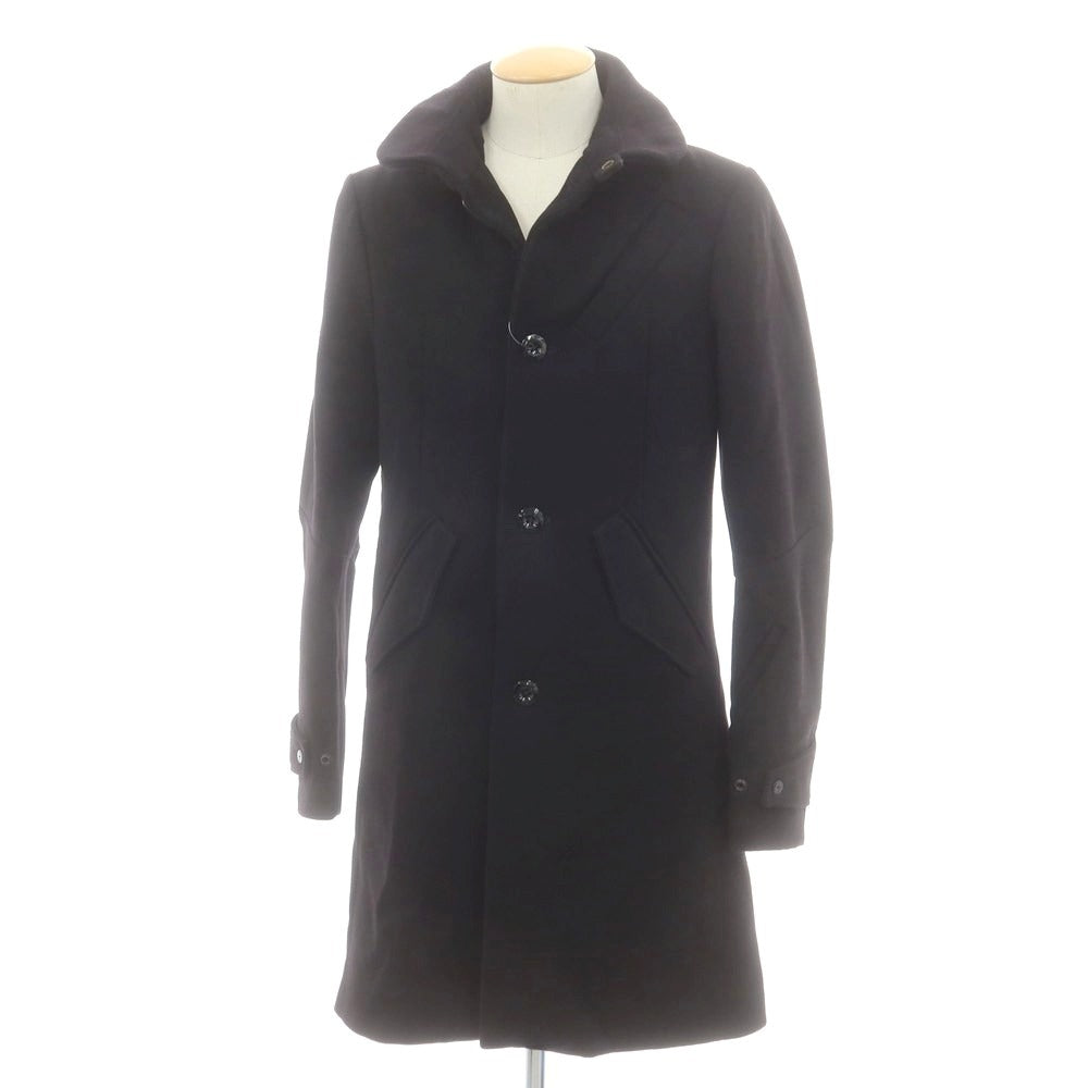 【中古】ジースターロウ G-STAR RAW ウールナイロン ラウンドカラーコート ブラック【サイズXS】【 状態ランクC 】【 メンズ 】 [DPD]