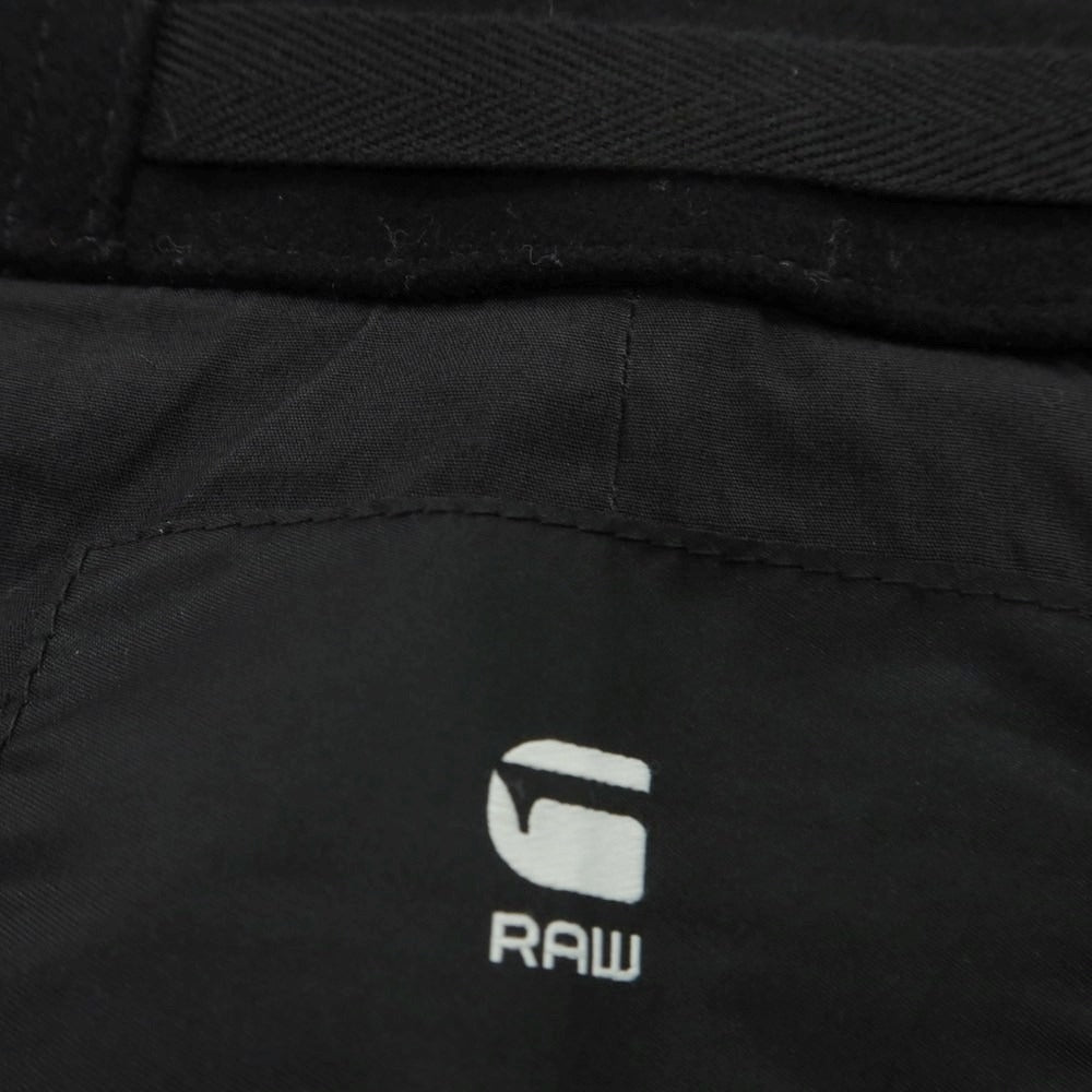 【中古】ジースターロウ G-STAR RAW ウールナイロン ラウンドカラーコート ブラック【サイズXS】【 状態ランクC 】【 メンズ 】 [DPD]