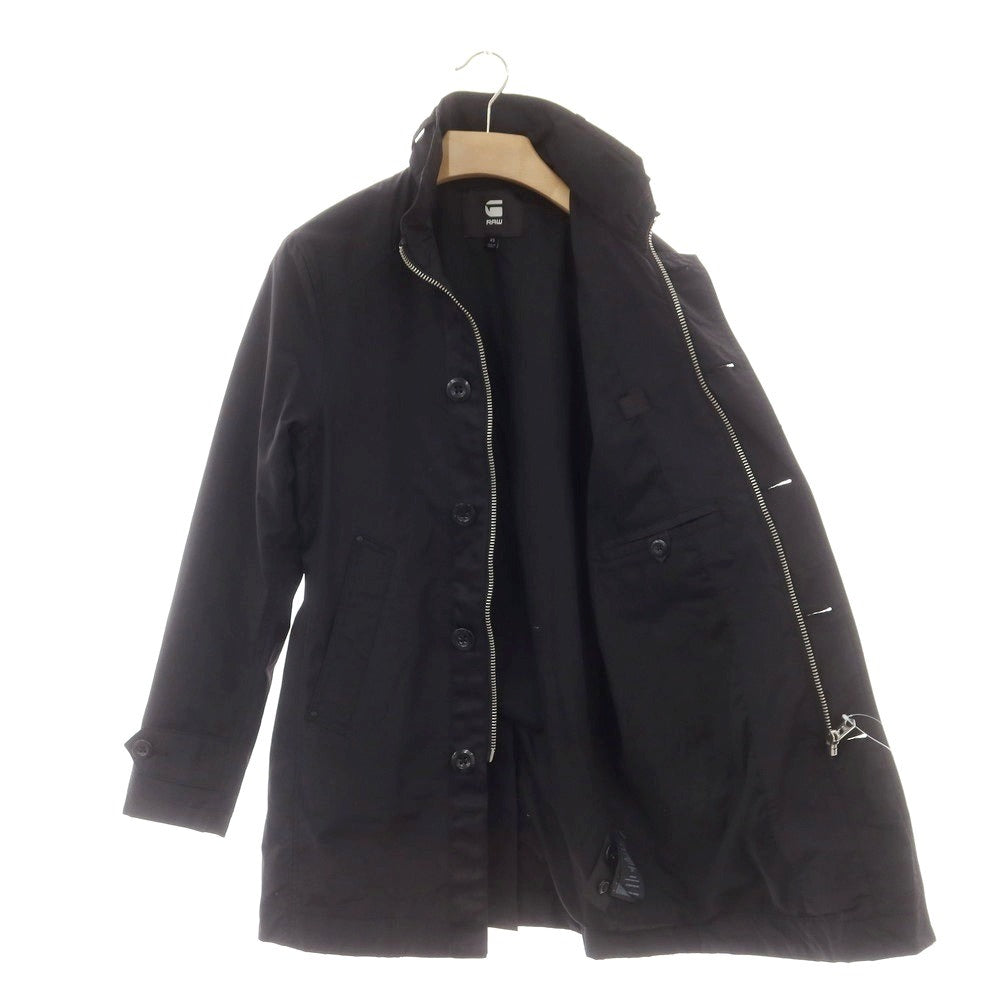 【中古】ジースターロウ G-STAR RAW ナイロン スタンドカラーコート ブラック【 XS 】【 状態ランクC 】【 メンズ 】