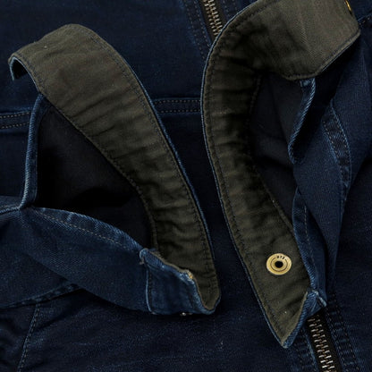 【中古】ジースターロウ G-STAR RAW コットンポリエステル デニムジャケット ライダースジャケット ネイビー【 XS 】【 状態ランクB 】【 メンズ 】