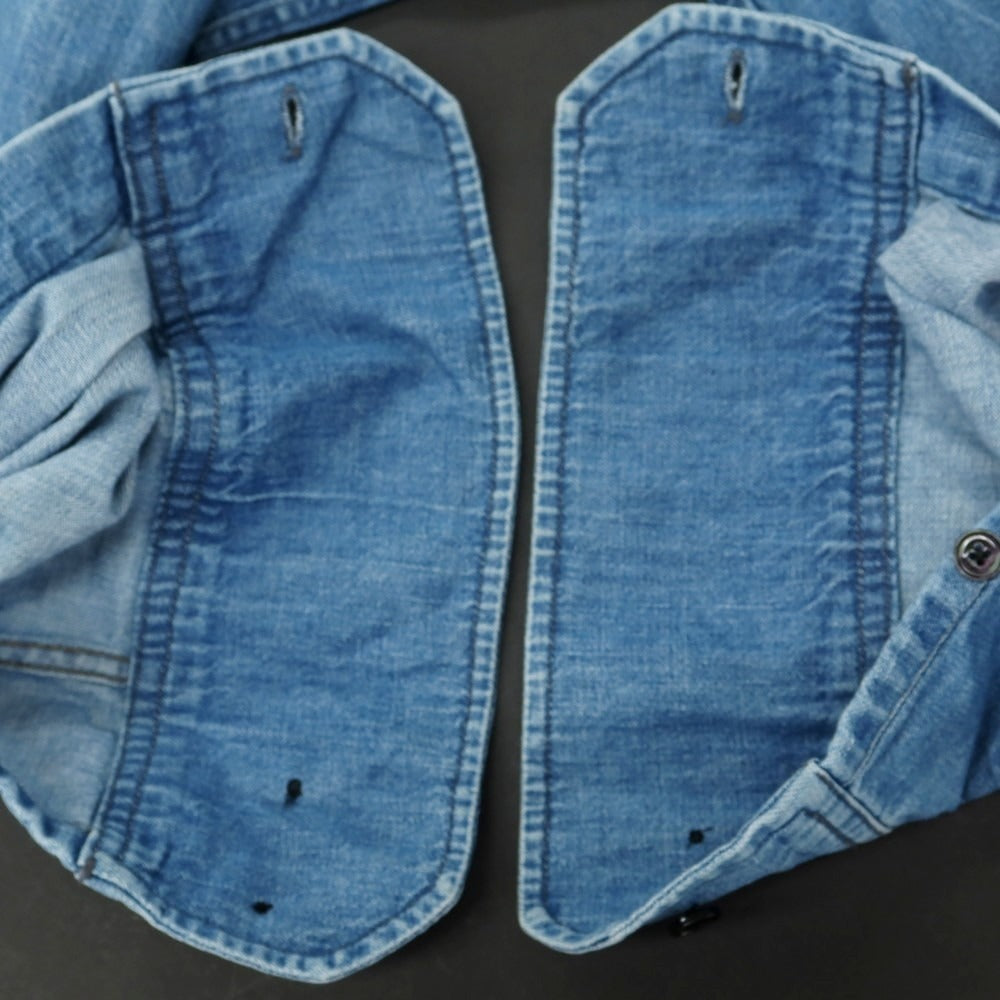 【中古】ジースターロウ G-STAR RAW コットン デニム カジュアルシャツ ブルー【 XS 】【 状態ランクC 】【 メンズ 】 [CPD]