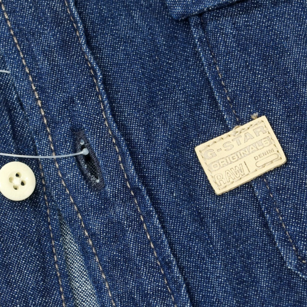 【中古】ジースターロウ G-STAR RAW コットン デニム カジュアルシャツ ネイビー【 XS 】【 状態ランクB 】【 メンズ 】 [CPD]
