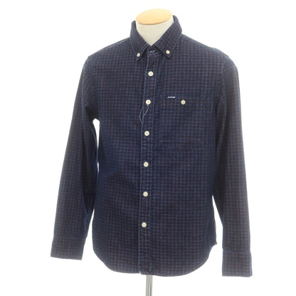 【中古】ジースターロウ G-STAR RAW コットン チェック ボタンダウン カジュアルシャツ ボルドーxネイビー【 S 】【 状態ランクB 】【 メンズ 】