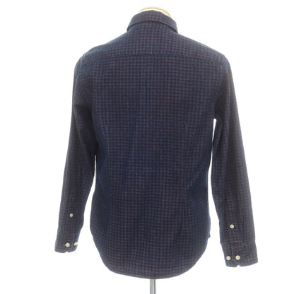 【中古】ジースターロウ G-STAR RAW コットン チェック ボタンダウン カジュアルシャツ ボルドーxネイビー【 S 】【 状態ランクB 】【 メンズ 】