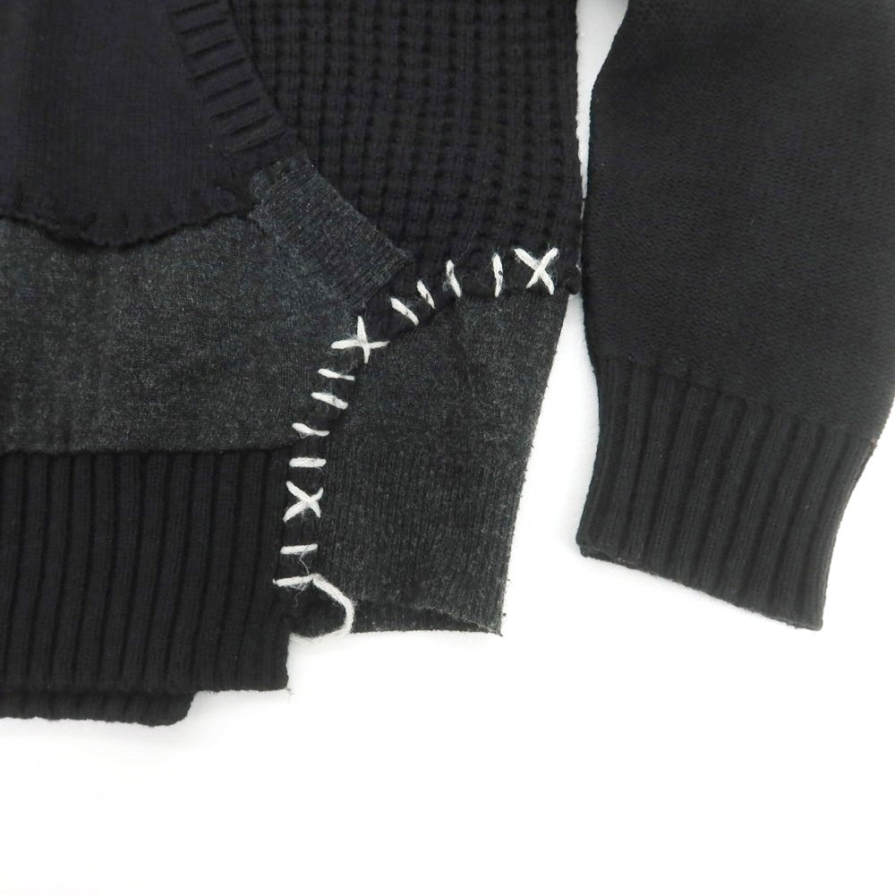 【中古】ディーゼル DIESEL ナイロンコットンウール ジップアップ ニット パーカー ブラック【 S 】【 状態ランクB 】【 メンズ 】