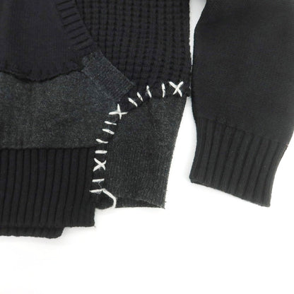 【中古】ディーゼル DIESEL ナイロンコットンウール ジップアップ ニット パーカー ブラック【 S 】【 状態ランクB 】【 メンズ 】