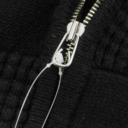 【中古】ディーゼル DIESEL ナイロンコットンウール ジップアップ ニット パーカー ブラック【 S 】【 状態ランクB 】【 メンズ 】