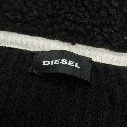 【中古】ディーゼル DIESEL ナイロンコットンウール ジップアップ ニット パーカー ブラック【 S 】【 状態ランクB 】【 メンズ 】