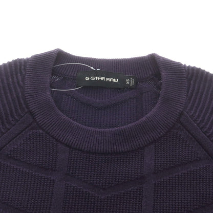 【中古】ジースターロウ G-STAR RAW コットン クルーネック プルオーバーニット ネイビー【 XS 】【 状態ランクC 】【 メンズ 】