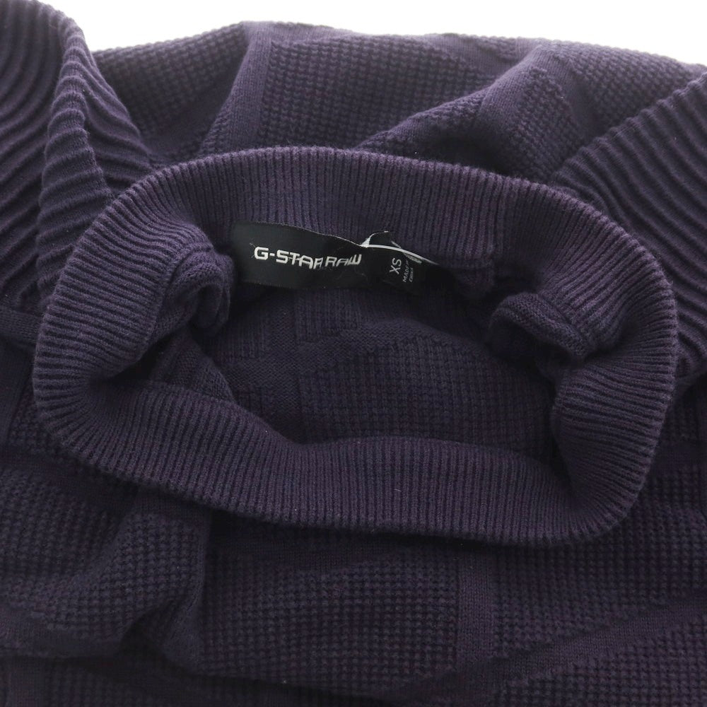【中古】ジースターロウ G-STAR RAW コットン クルーネック プルオーバーニット ネイビー【サイズXS】【 状態ランクC 】【 メンズ 】 [EPD]