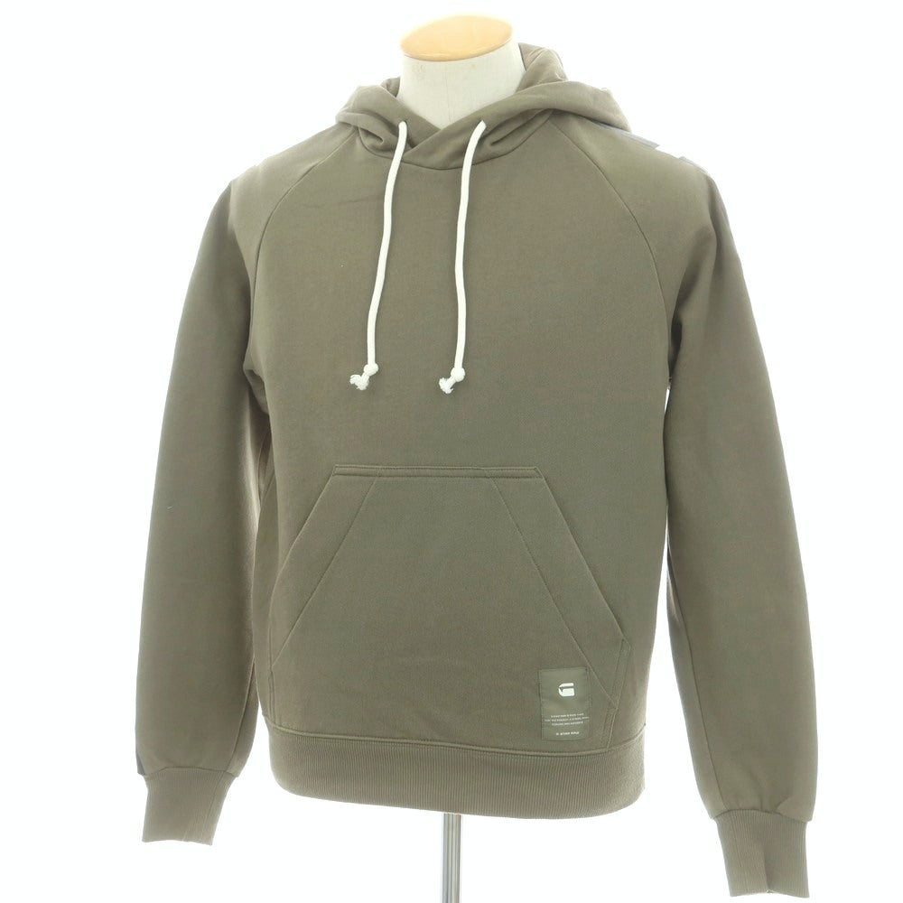 【中古】ジースターロウ G-STAR RAW コットンポリエステル スウェット プルオーバー パーカー オリーブ【サイズXS】【 状態ランクB 】【 メンズ 】 [DPD]