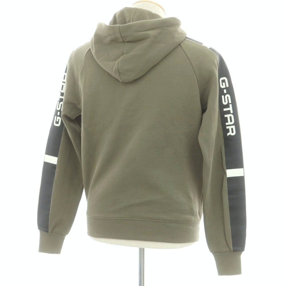 【中古】ジースターロウ G-STAR RAW コットンポリエステル スウェット プルオーバー パーカー オリーブ【サイズXS】【 状態ランクB 】【 メンズ 】 [DPD]