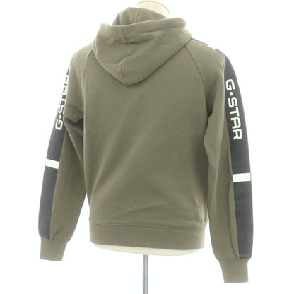 【中古】ジースターロウ G-STAR RAW コットンポリエステル スウェット プルオーバー パーカー オリーブ【 XS 】【 状態ランクB 】【 メンズ 】